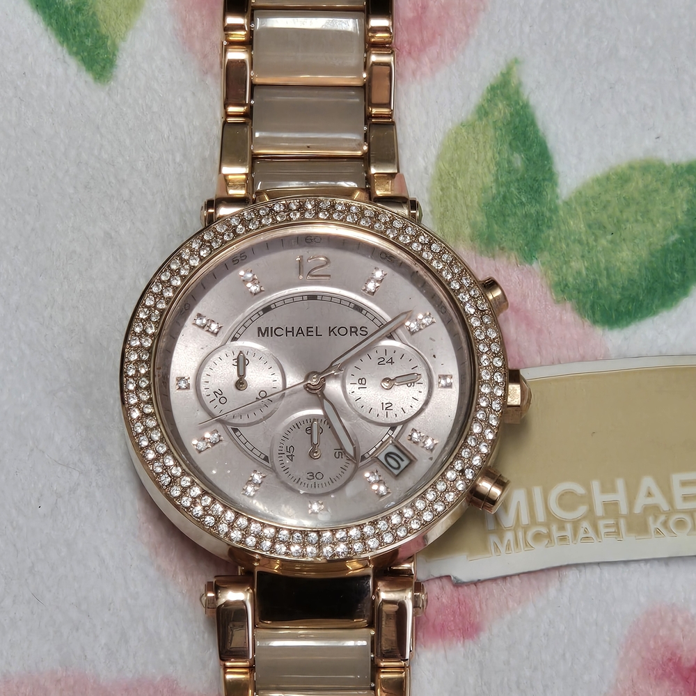 Michael Kors Rose Gold Crystal Watch